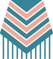 Poncho Glyph Two Color Icon vector