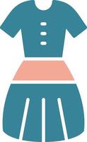 Dress Glyph Two Color Icon vector