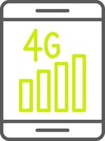 4g Line Two Color Icon vector