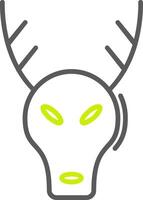 Stag Line Two Color Icon vector