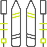 Skiing Line Two Color Icon vector