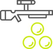 Paintball Line Two Color Icon vector