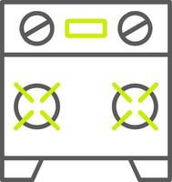 Stove Line Two Color Icon vector