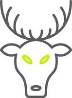 Deer Line Two Color Icon vector