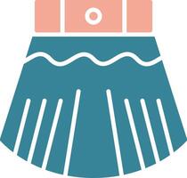 Skirt Glyph Two Color Icon vector