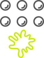 Paintballs Line Two Color Icon vector