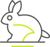 Rabbit Line Two Color Icon vector