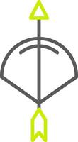 Archery Line Two Color Icon vector