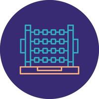 Abacus Line Two Color Circle Icon vector