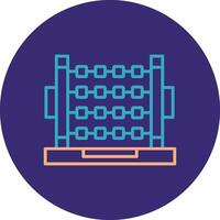 Abacus Line Two Color Circle Icon vector