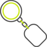 Key Ring Line Two Color Icon vector