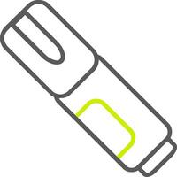 Highlighter Line Two Color Icon vector