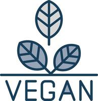 Vegan Line Filled Grey Icon vector