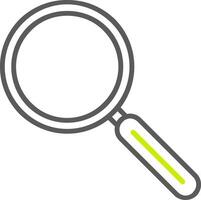 Magnifying Glass Line Two Color Icon vector