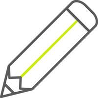 Pencil Line Two Color Icon vector