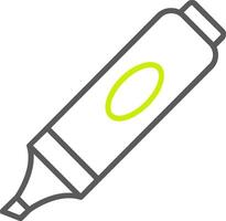 Highlighter Line Two Color Icon vector