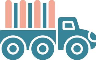 Truck Glyph Two Color Icon vector