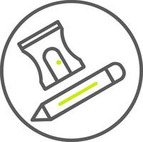 Sharpener Line Two Color Icon vector