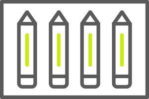 Pencil Line Two Color Icon vector