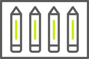 Pencil Line Two Color Icon vector