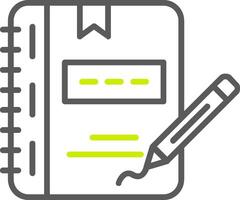 Notebook Line Two Color Icon vector