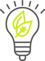 Green Innovation Line Two Color Icon vector