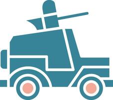 Jeep Glyph Two Color Icon vector