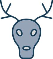 Stag Line Filled Grey Icon vector