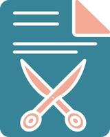 Document Glyph Two Color Icon vector