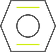 Nut Line Two Color Icon vector