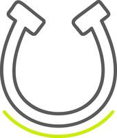 Horseshoe Line Two Color Icon vector