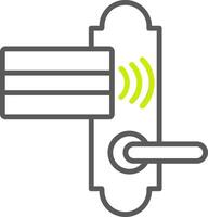 Door Lock Line Two Color Icon vector