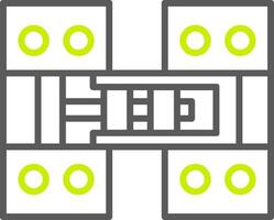 Hinge Line Two Color Icon vector