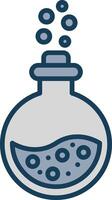 Flask Line Filled Grey Icon vector