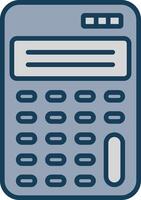 Scientific Calculator Line Filled Grey Icon vector