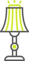 Floor Lamp Line Two Color Icon vector