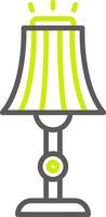 Floor Lamp Line Two Color Icon vector