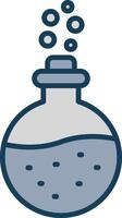 Flask Line Filled Grey Icon vector