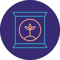 Fertilizer Line Two Color Circle Icon vector