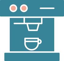 Coffee Machine Glyph Two Color Icon vector