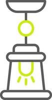 Lamp Line Two Color Icon vector