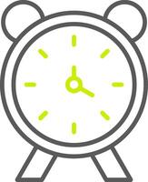 alarma reloj línea dos color icono vector