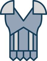 Armour Line Filled Grey Icon vector