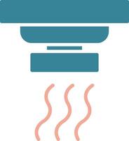 Smoke Detector Glyph Two Color Icon vector