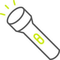 Torch Line Two Color Icon vector