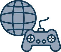 Gaming Line Filled Grey Icon vector