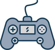 Gaming Console Line Filled Grey Icon vector