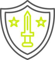 Shield Line Two Color Icon vector