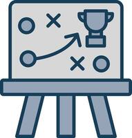 Game Plan Line Filled Grey Icon vector