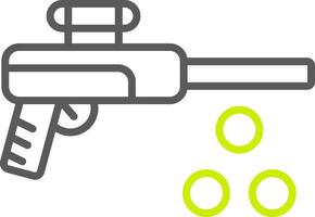 Paintbal Line Two Color Icon vector